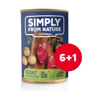 Comanda online SIMPLY FROM NATURE hrana umeda pentru caini 6 x 400 g + 1 GRATIS capra si cartofi