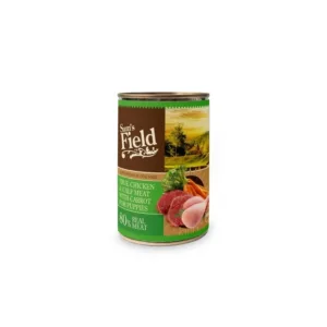 Comanda online Sam's Field True Meat Chicken & Veal with Carrot for Puppies