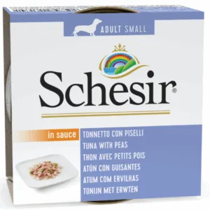Comanda online Schesir Dog Adult Small Tuna with Peas in Sauce