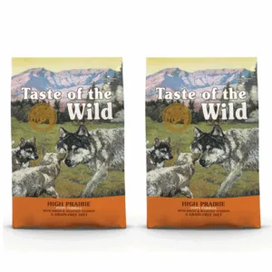 Comanda online TASTE OF THE WILD High Prairie Puppy hrana uscata pentru caini juniori 24.4 kg (2 x 12