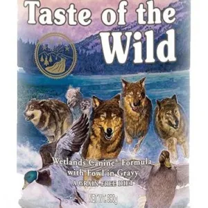 Comanda online TASTE OF THE WILD Wetlands cu Raţă 390g