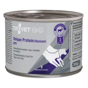 Comanda online TROVET Unique Protein Venison UPV 200 g hrana monoproteica pentru caini si pisici