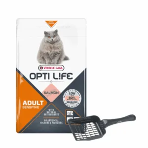 Comanda online VERSELE-LAGA Opti Life Cat Adult Sensitive Salmon 2.5 kg pentru pisici sensibile + Lopatica litiera GRATIS
