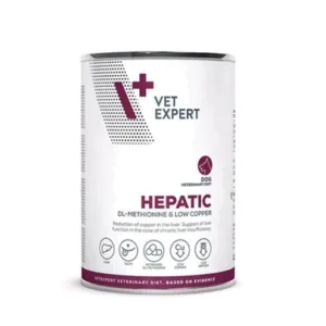 Comanda online VET EXPERT Veterinary Diet Dog Hepatic 400 g hrana umeda veterinara pentru caini