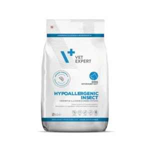 Comanda online VET EXPERT Veterinary Diet Dog Hypoallergenic Insect 2 kg hrana veterinara pentru caini cu afectiuni dermatologice