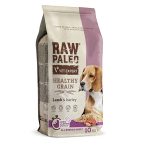 Comanda online VETEXPERT RAW PALEO Heathy Grain Adult Lamb 10 kg sac hrana caine