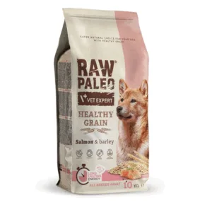 Comanda online VETEXPERT RAW PALEO Heathy Grain Adult Salmon 10 kg Hrana uscata pentru caine