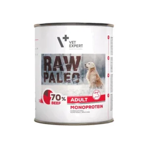 Comanda online VETEXPERT RAW PALEO - Hrană umedă pentru câini adulți - vită - 800g