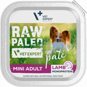 Comanda online VETEXPERT RAW PALEO Pate Adult Mini Lamb 150 g pateu de miel pentru caini de talie mica
