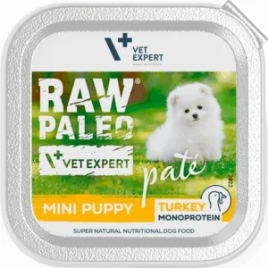 Comanda online VETEXPERT RAW PALEO Pate Puppy Mini Turkey 150 g pateu pentru catei