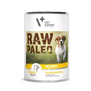 Comanda online VETEXPERT RAW PALEO Puppy cu carne de curcan 400 g