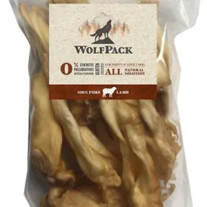 Comanda online WOLFPACK Recompensă pentru câini Urechi de Miel 250g