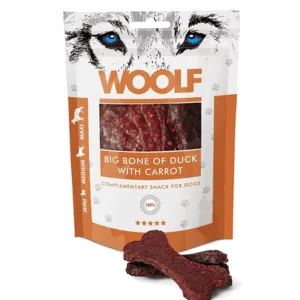 Comanda online WOOLF Big Bone Of Duck With Carrot 100g baton rata si morcov