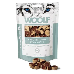 Comanda online WOOLF Chicken And Cod Sushi 100g pui si cod recompensa caini