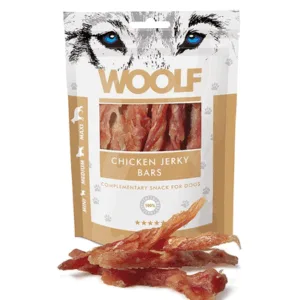 Comanda online WOOLF Chicken Jerky Bars 100g fasii de pui