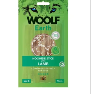 Comanda online WOOLF Earth Noohide Stick with Lamb S cu miel pentru caini 90g