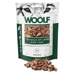 Comanda online WOOLF Lamb And Cod Triangle 100g miel si cod