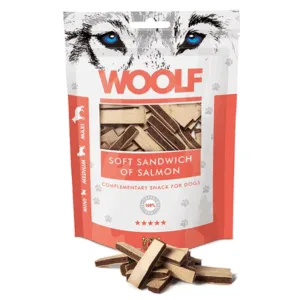 Comanda online WOOLF Soft Sandwich Of Salmon 100g gustari moi pentru caini