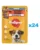 PEDIGREE Adult Pachet hrana umeda caini, vita si ficat in aspic 24x100g